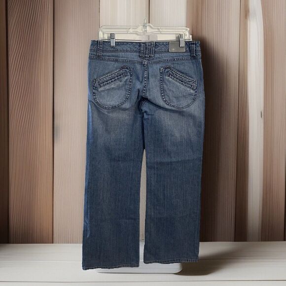Sean John Womens Jeans Size 11 Blue Cotton Denim High Rise Y2K Relaxed Straight - Picture 5 of 7